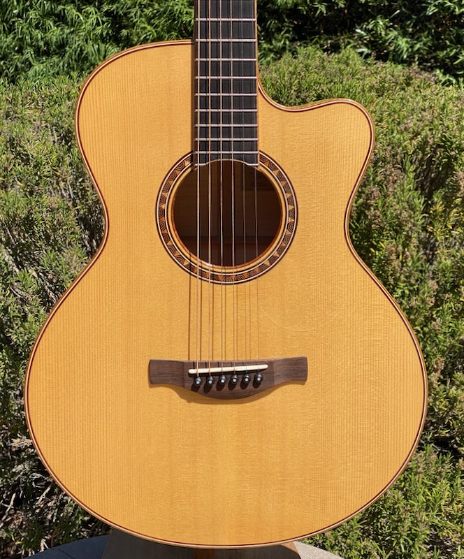 Claxton Model High End Used Acoustic Guitars - 2005 Claxton 13 Fret E/M Cutaway